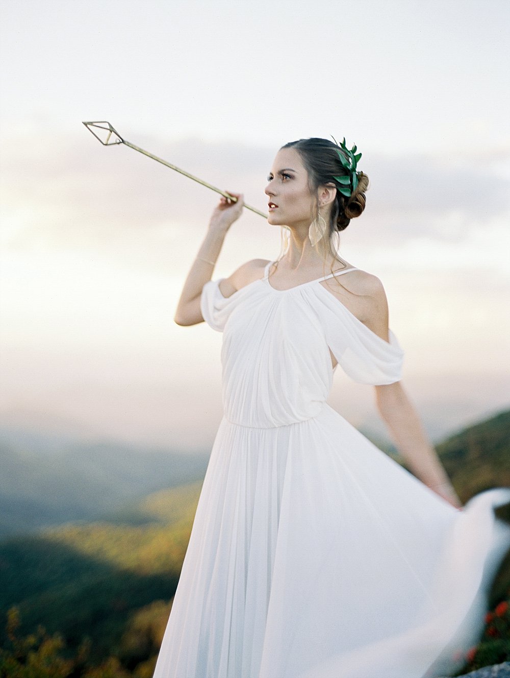 grecian goddess bridal-craggy mountains-asheville-black moutain | Asheville Wedding Photographer