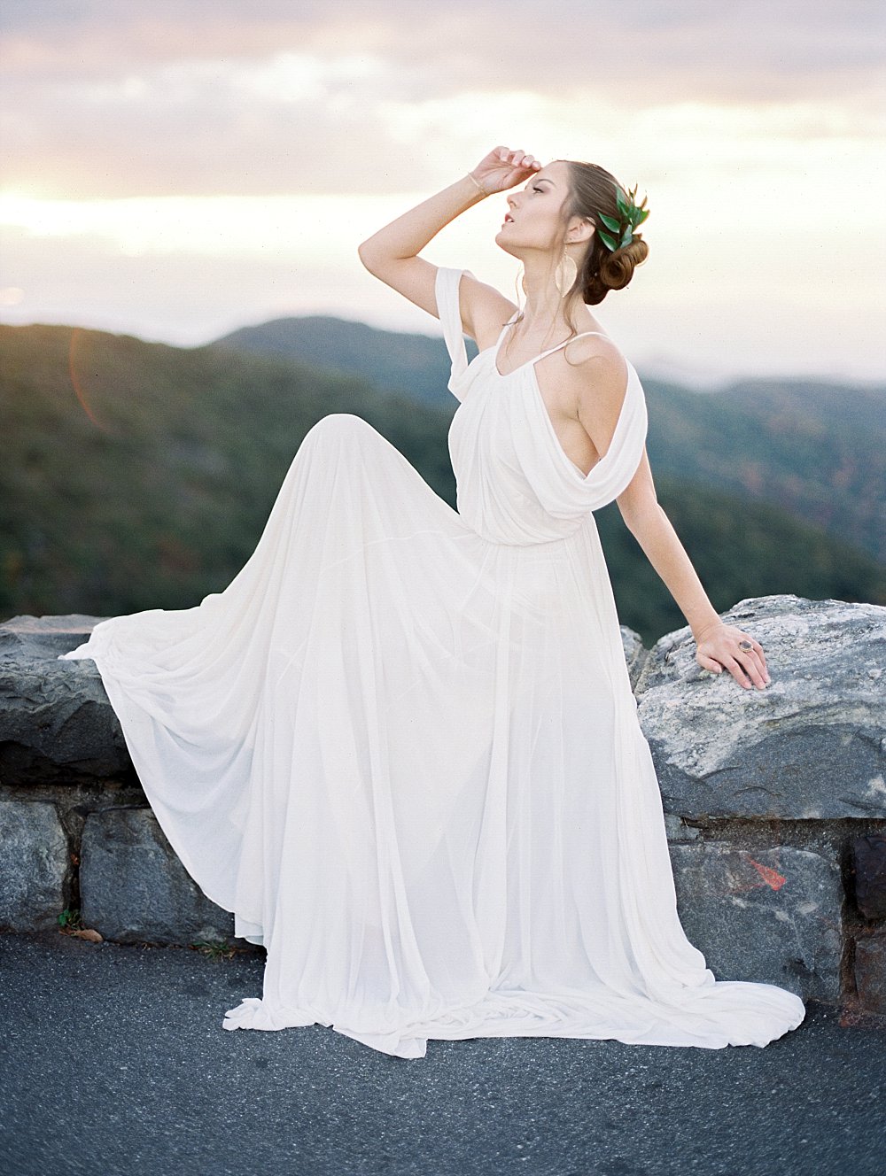 grecian goddess bridal-craggy mountains-asheville-black moutain | Asheville Wedding Photographer