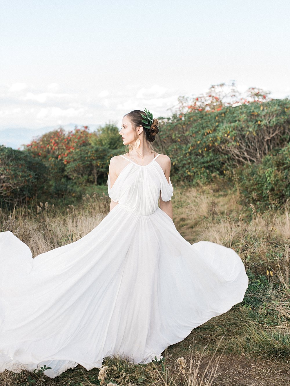 grecian goddess bridal-craggy mountains-asheville-black moutain | Asheville Wedding Photographer