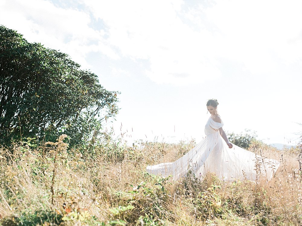 grecian goddess bridal-craggy mountains-asheville-black moutain | Asheville Wedding Photographer