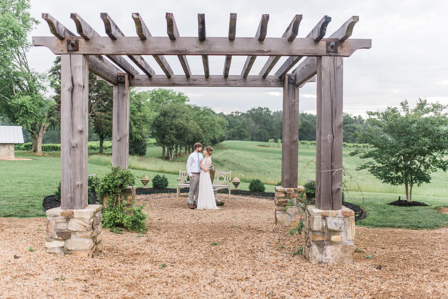 Tsali Notch Vineyard Wedding | Styled shoot | lace wedding dress | Flowy dress | portra 400 | film photography | Vineyard Wedding