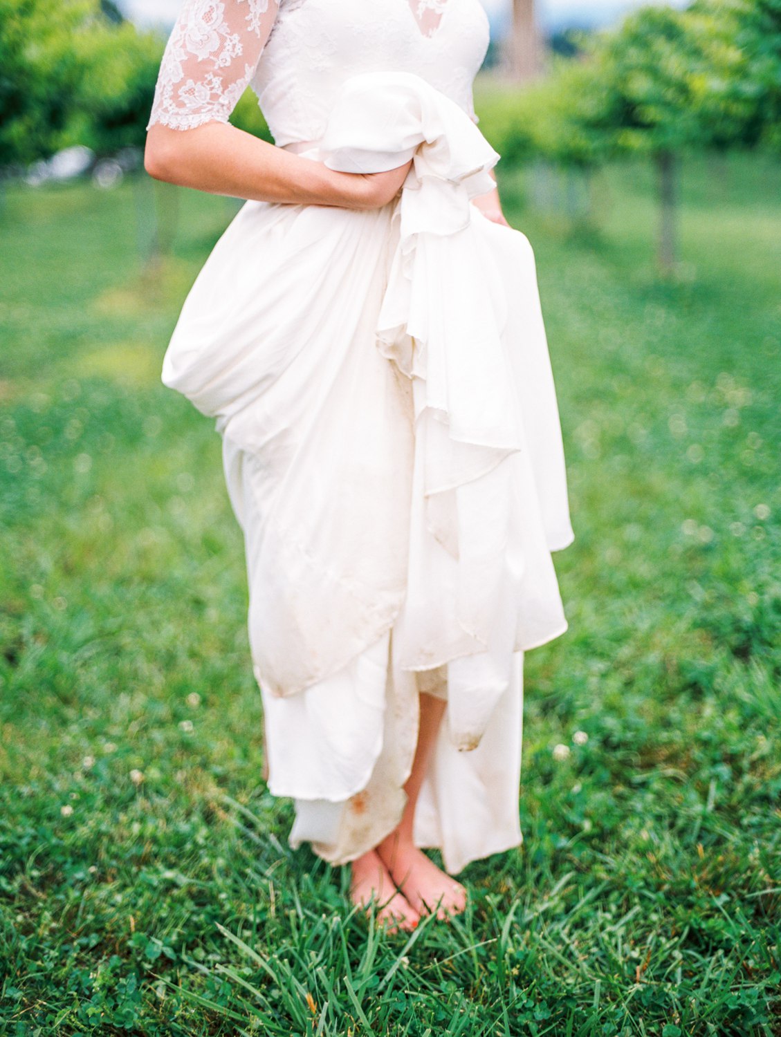 Tsali Notch Vineyard Wedding | Styled shoot | lace wedding dress | Flowy dress | portra 400 | film photography | Vineyard Wedding