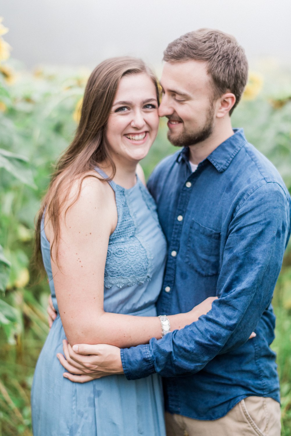 Forks of the River Sunflower Engagement | Knoxville Wedding Photographer