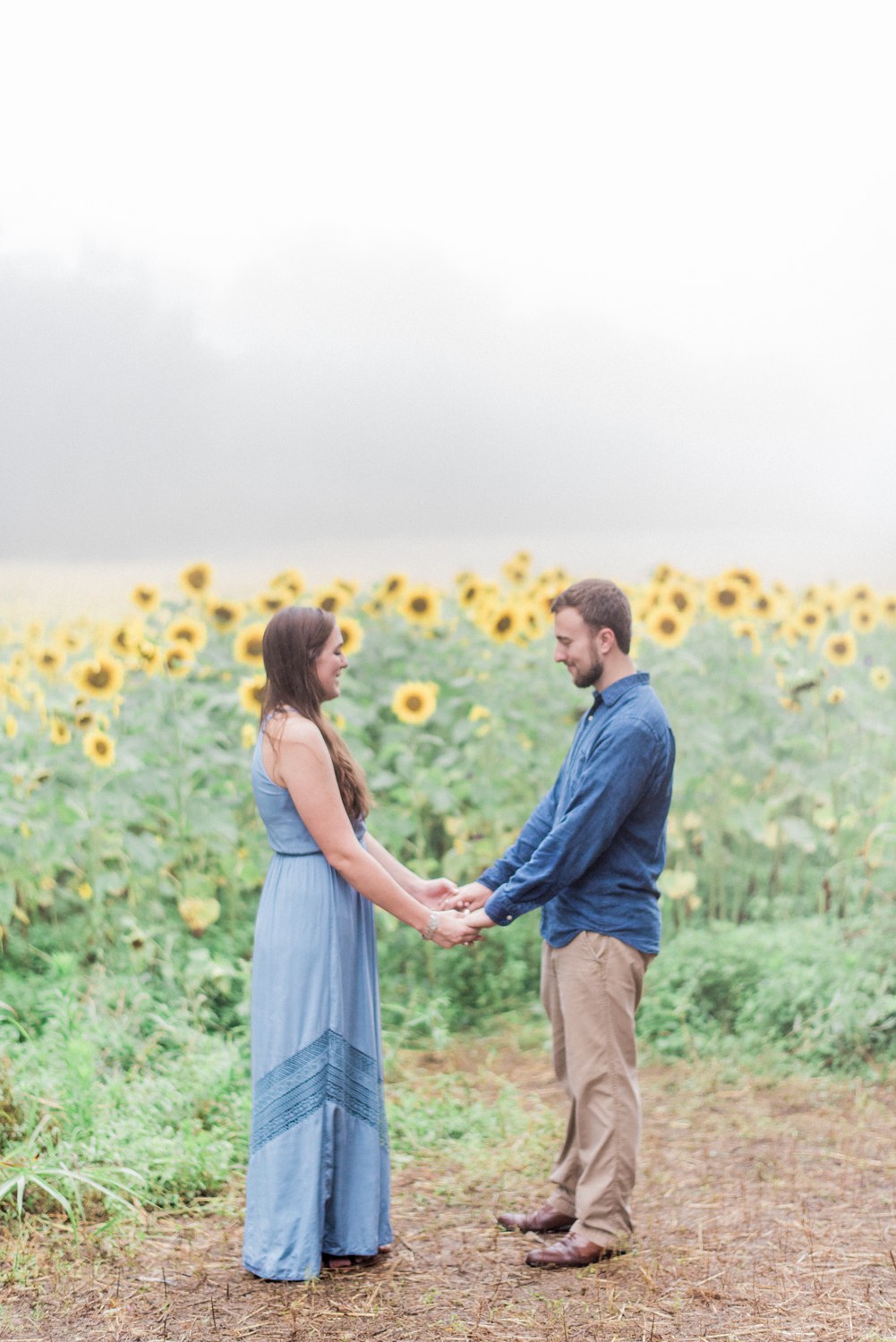 Forks of the River Sunflower Engagement | Knoxville Wedding Photographer