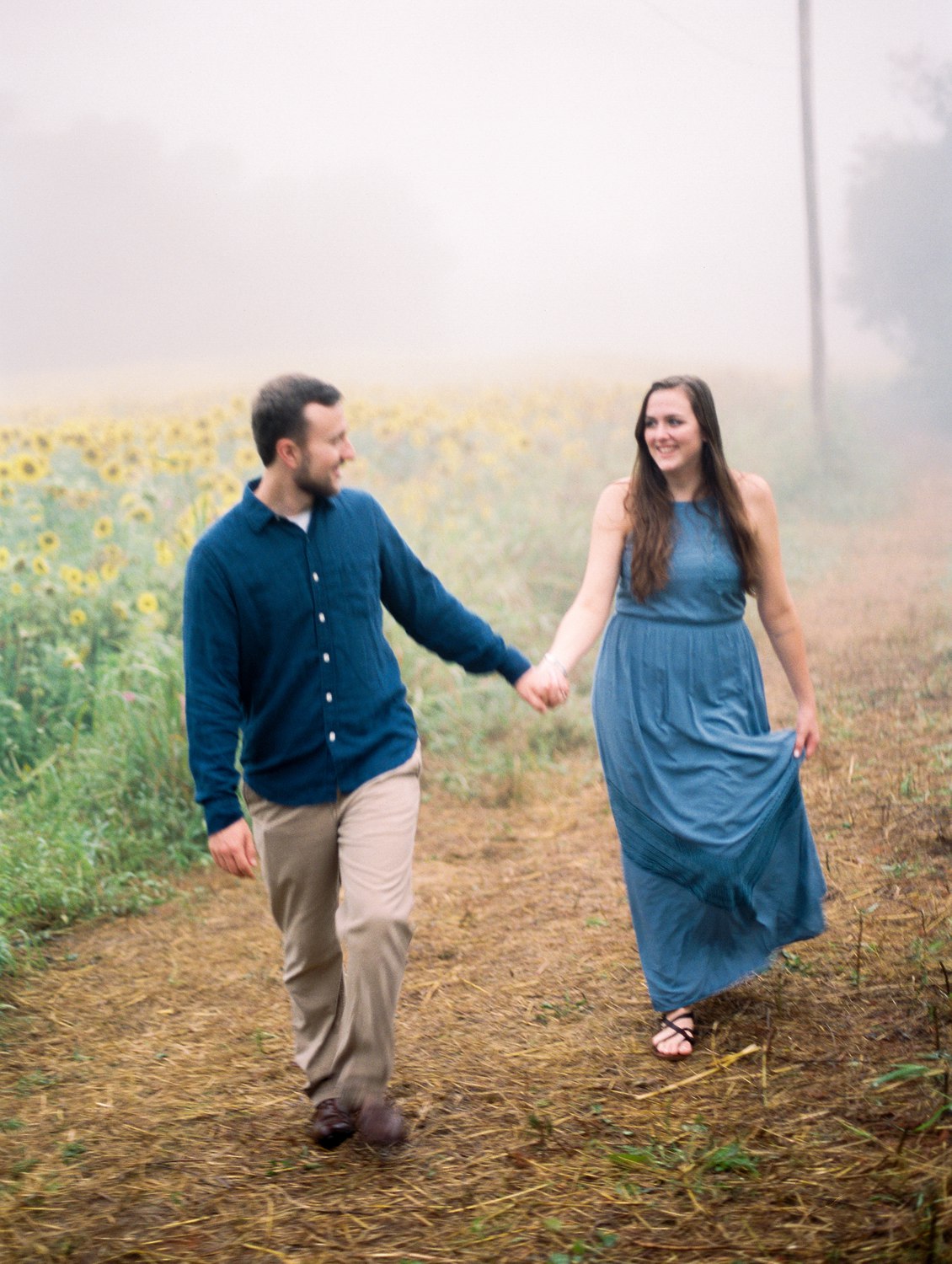 Forks of the River Sunflower Engagement | Knoxville Wedding Photographer