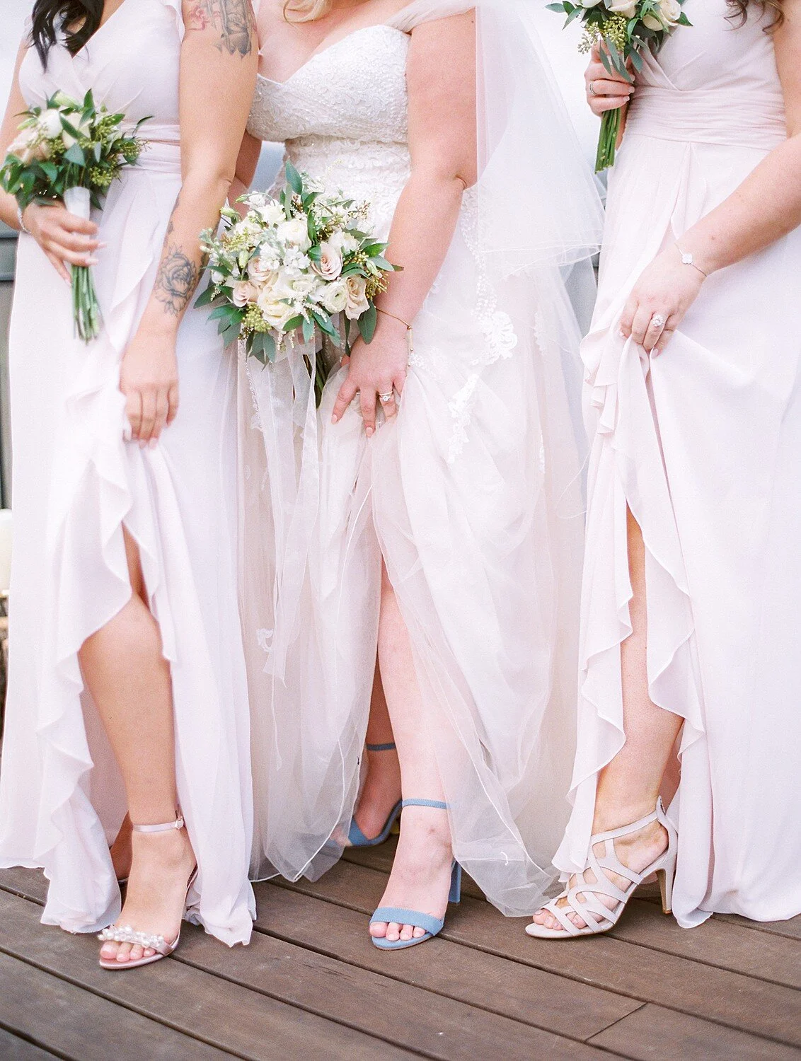 Bride weight on back leg—elongated silhouette, confident posture.