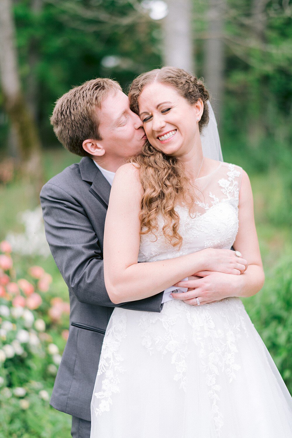 Joyful connection—eye contact and laughter for lively frames.