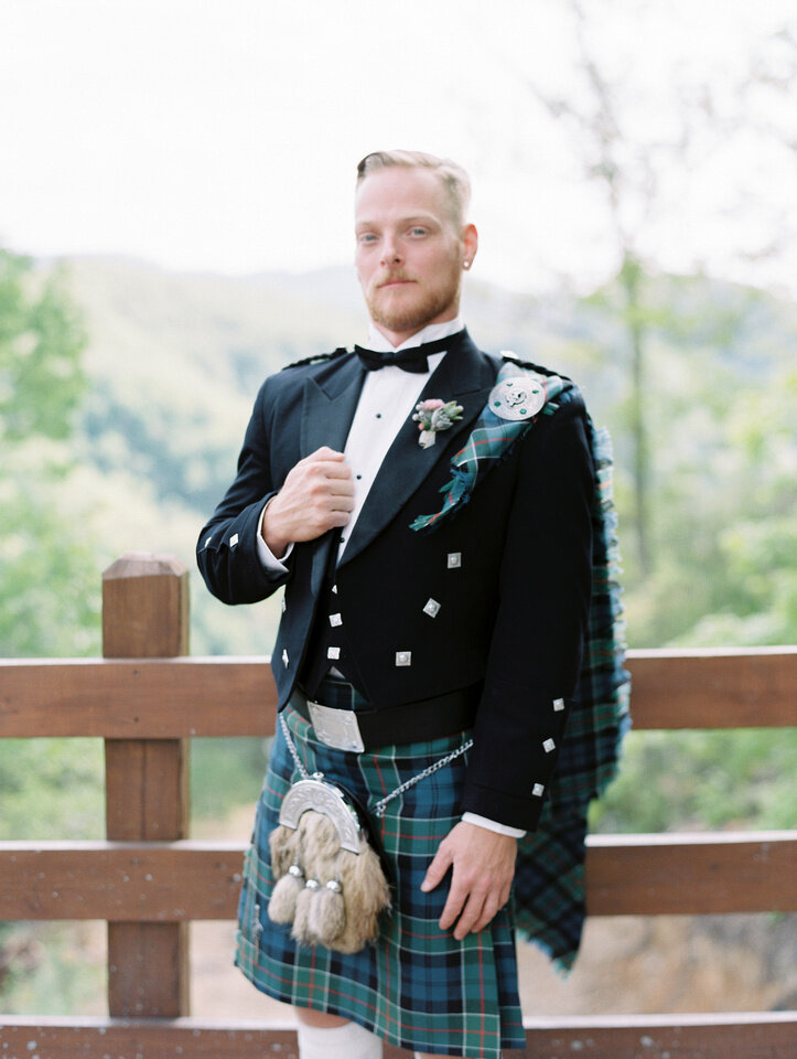 Scottish groom attire