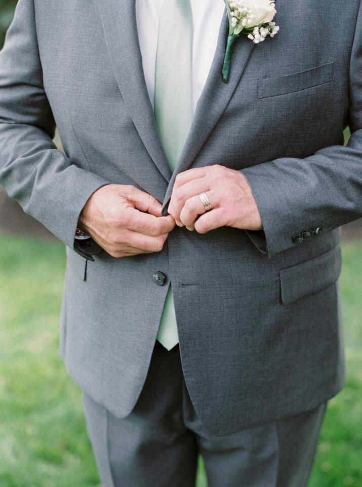 Gray groom suit