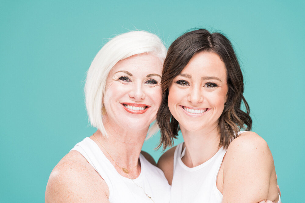 mother daughter headshots