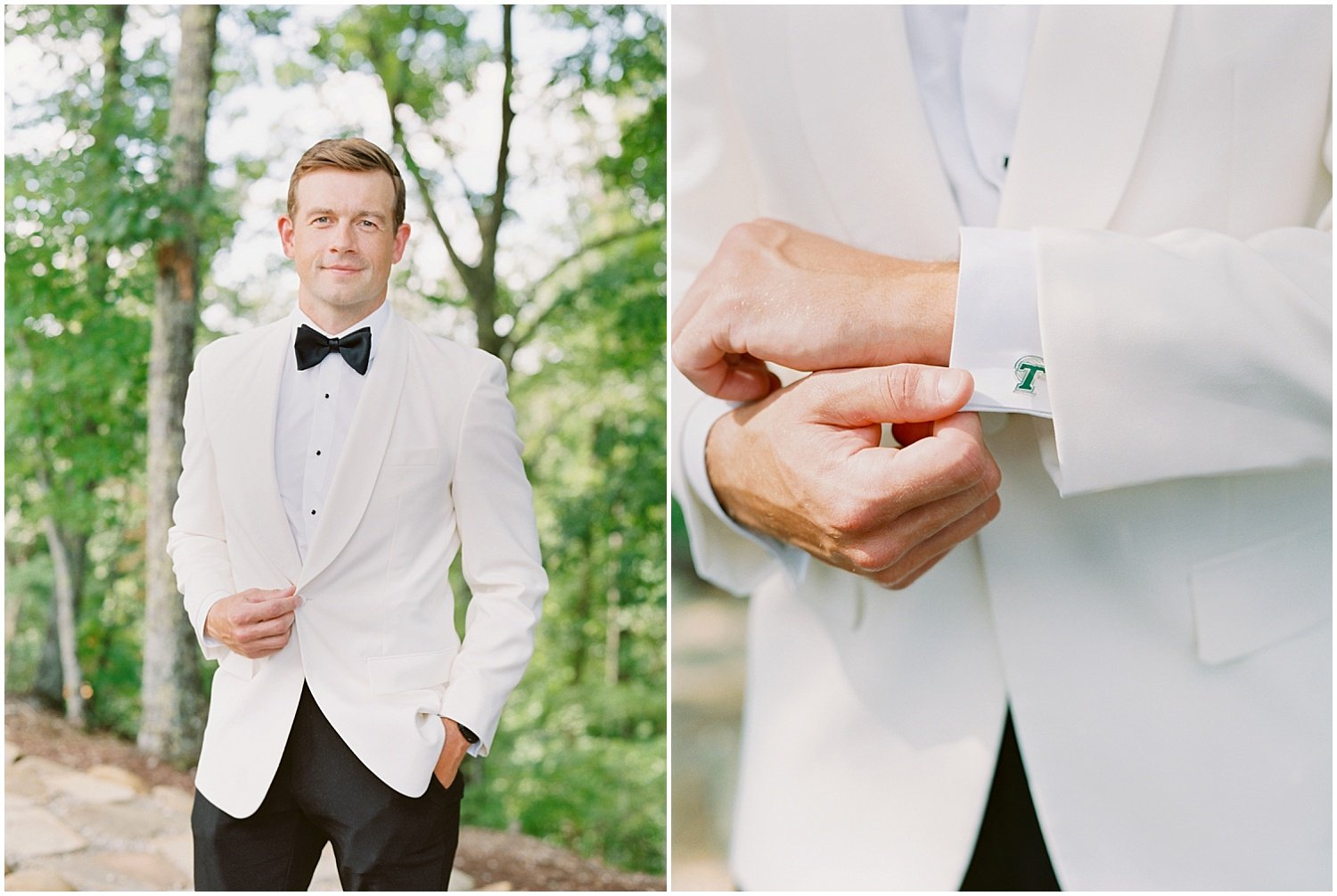 Groom and Grooms cuff links detail