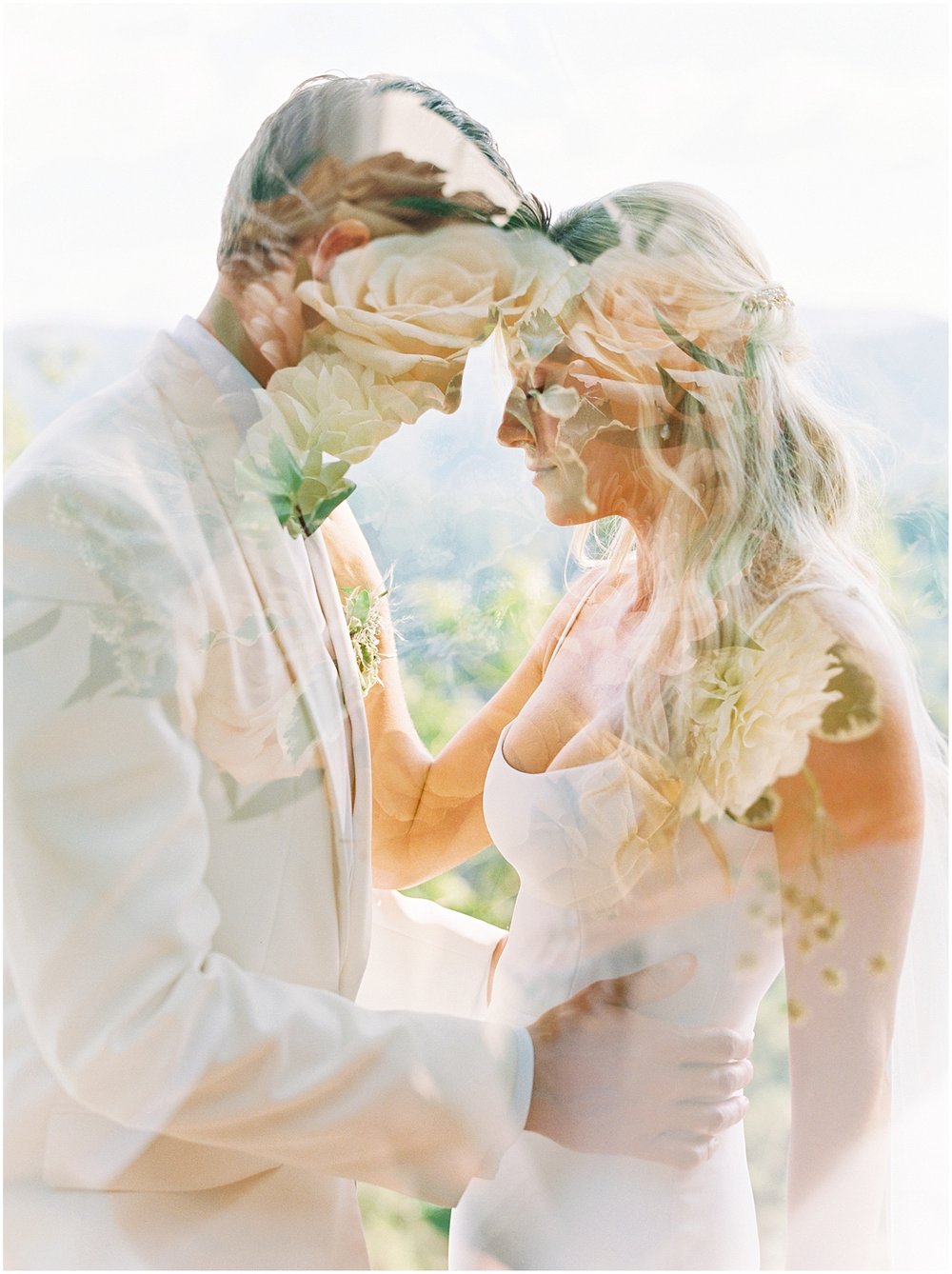 Double Exposure Fine Art Couples Portrait - Knoxville Film Wedding Photographer