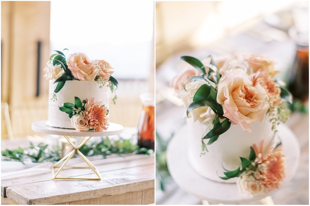 sarah &amp; tyler - the magnolia venue wedding cake