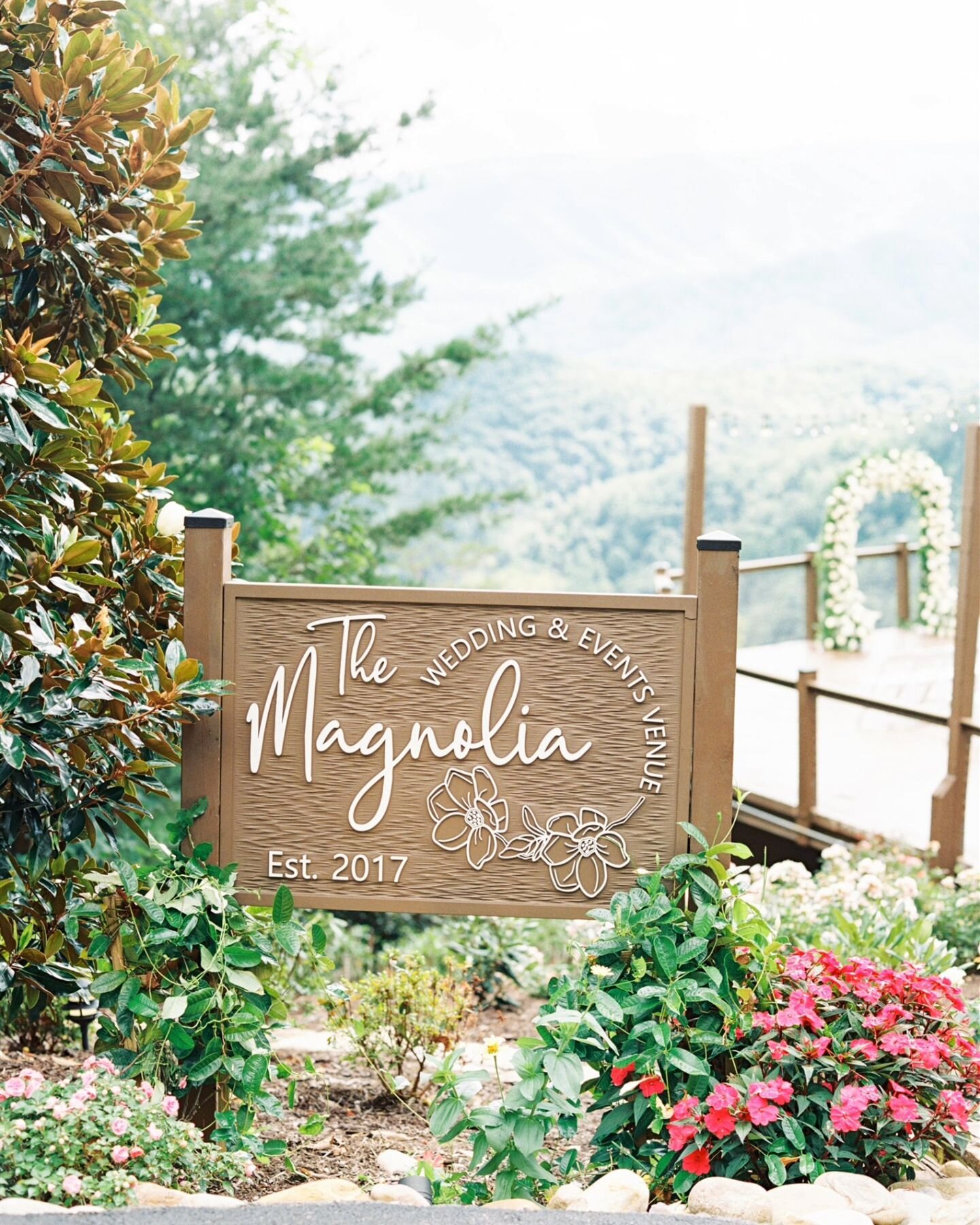 Want amazing views? The Magnolia Venue offers something you won't see anywhere else!

Planning/coordination, DJ, Videographer, Cake, Linens, Catering: @margaretclaireweddings
Officiant: chuck.oconnor
Hair and Makeup: @bangsandblush_
Bartending: @sing