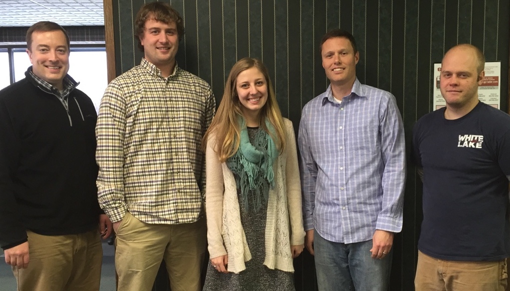 ASTIs West Michigan team - from left to right are Joe Beutler, Dave Isabell, Rachel Kreb, Gains Spohn and Luke Wright