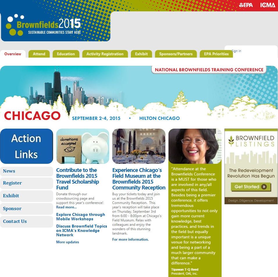 Thomas Wackerman to speak at the National Brownfields Training Conference in Chicago, IL on September 2-4