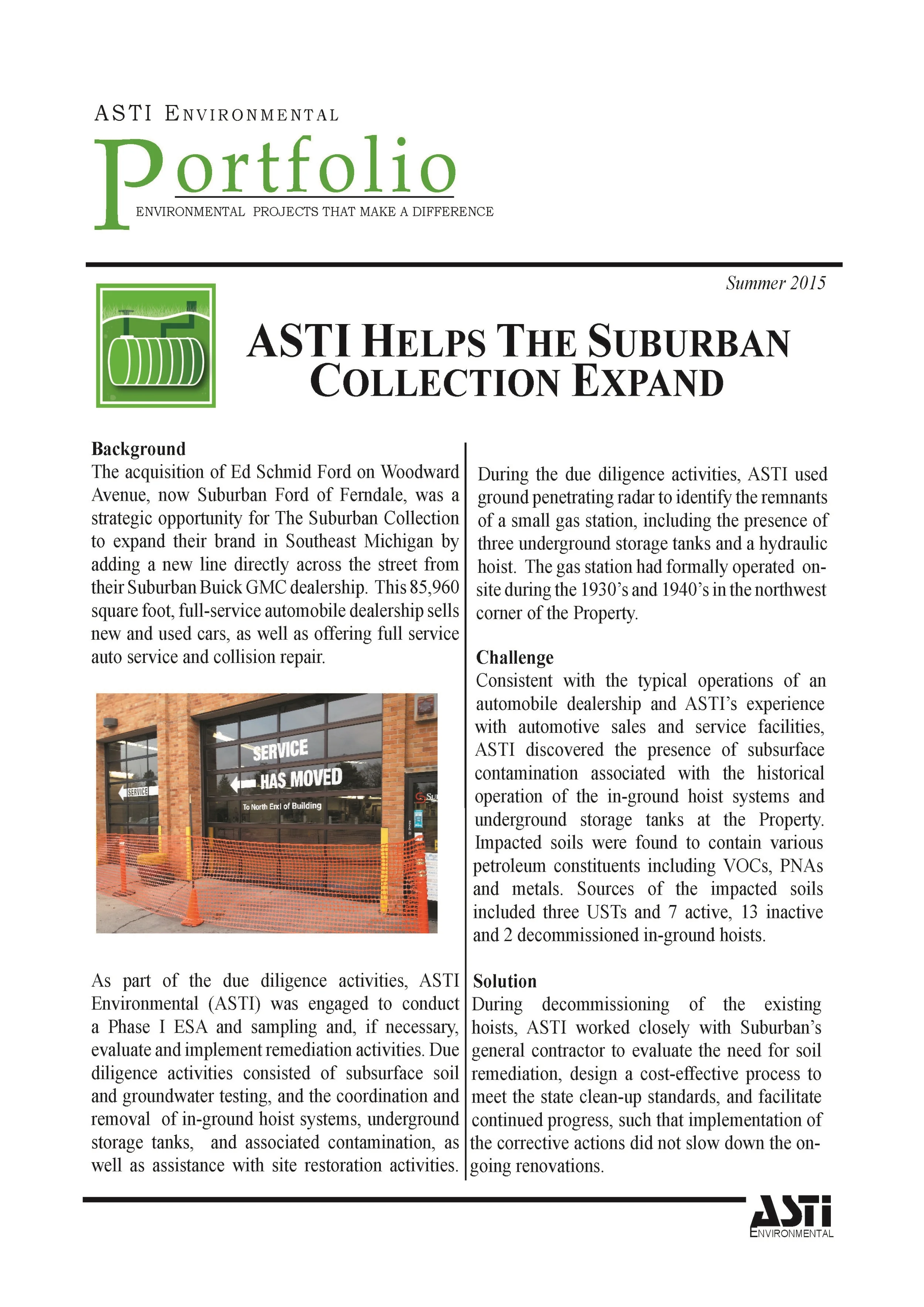 ASTI HELPS THE SUBURBAN COLLECTION EXPAND