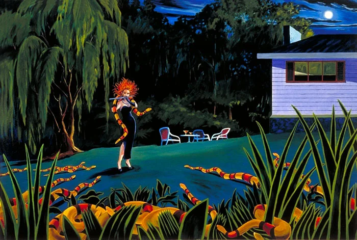 "Cocktail Medusa" oil on canvas 48" x 72" - SOLD