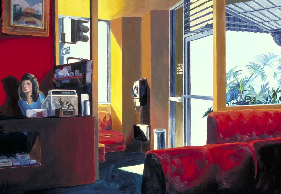 "Corner Cafe" oil on canvas 48" x 65" - SOLD