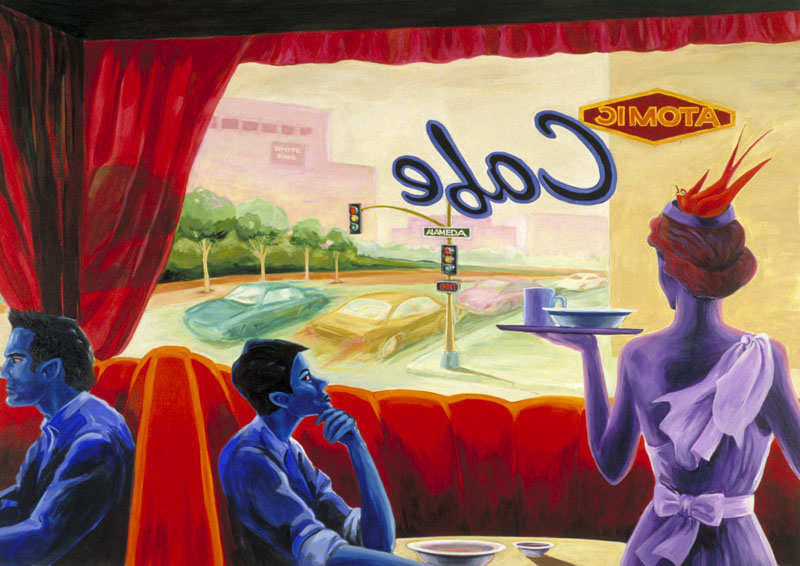 "Aphrodite at the Atomic Cafe"  oil on canvas  48" x 72"  - SOLD