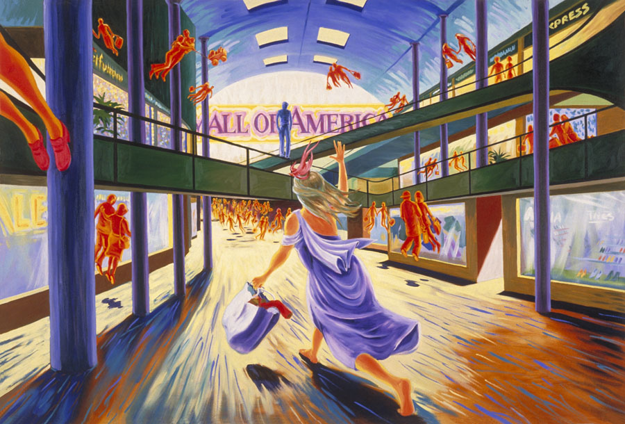 "Aphrodite Goes to the Mall of America"  oil on canvas  48" x 72"  - SOLD