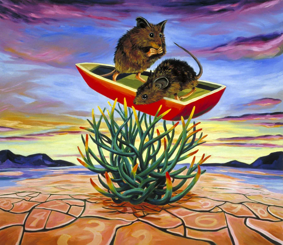 "Salt Marsh Harvest Mice" oil on canvas 40" x 30" SOLD