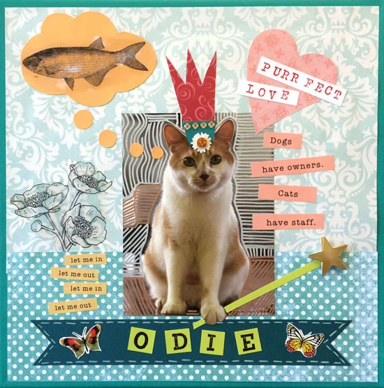 Your kitty will replace this one, with his or her own name in the banner.