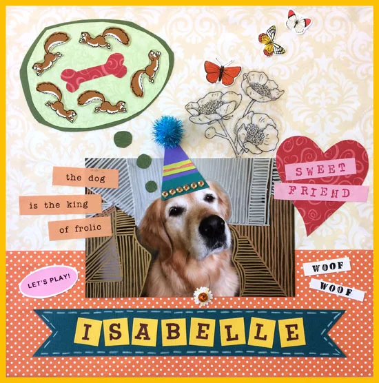 Your doggie will replace this dog, with his or her own name in the banner.