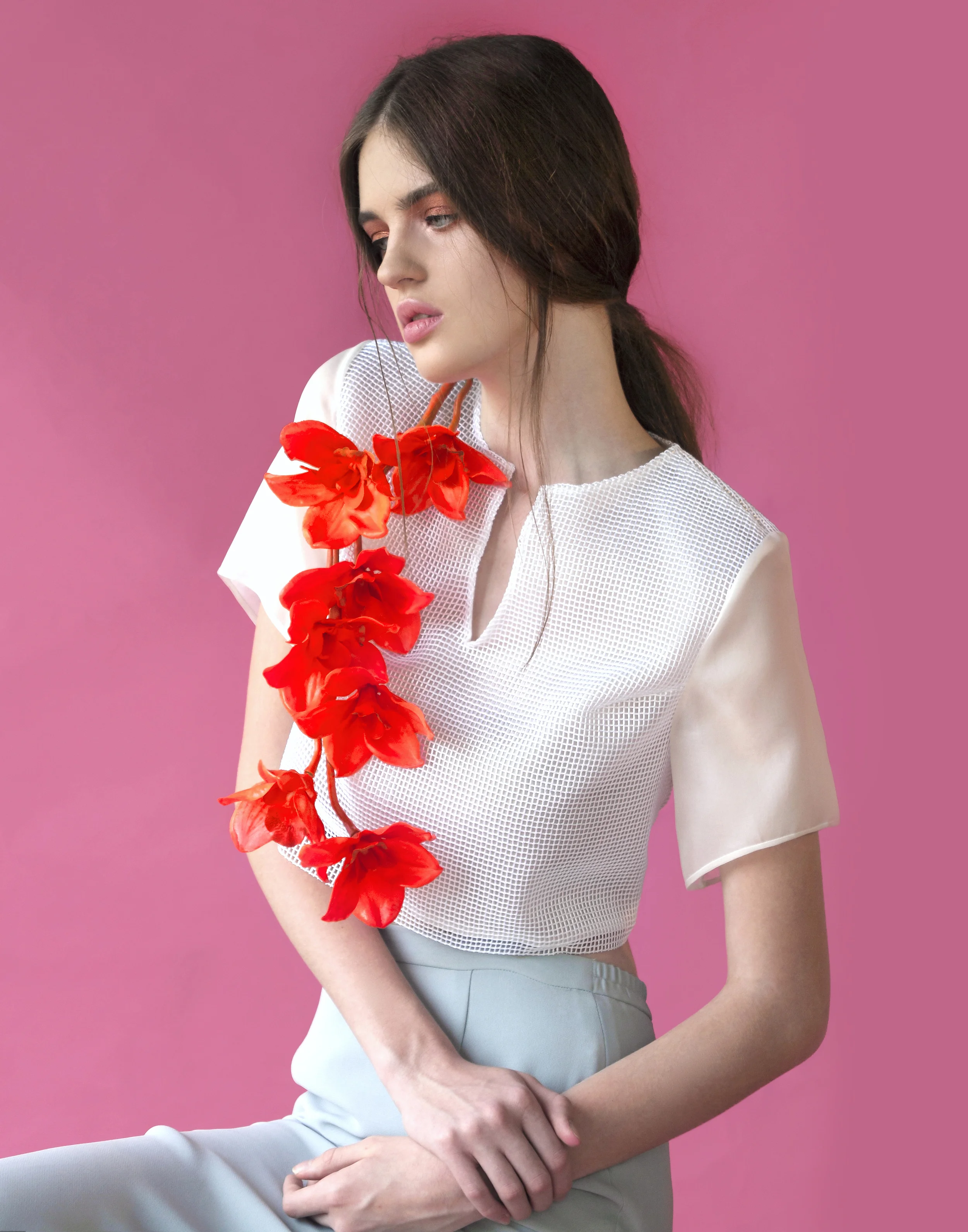  Top by Susannah Ashkenas  Model: Nikita Jansen  Photographer: Aaron Bernstein  MUA: Katherine Taylor 