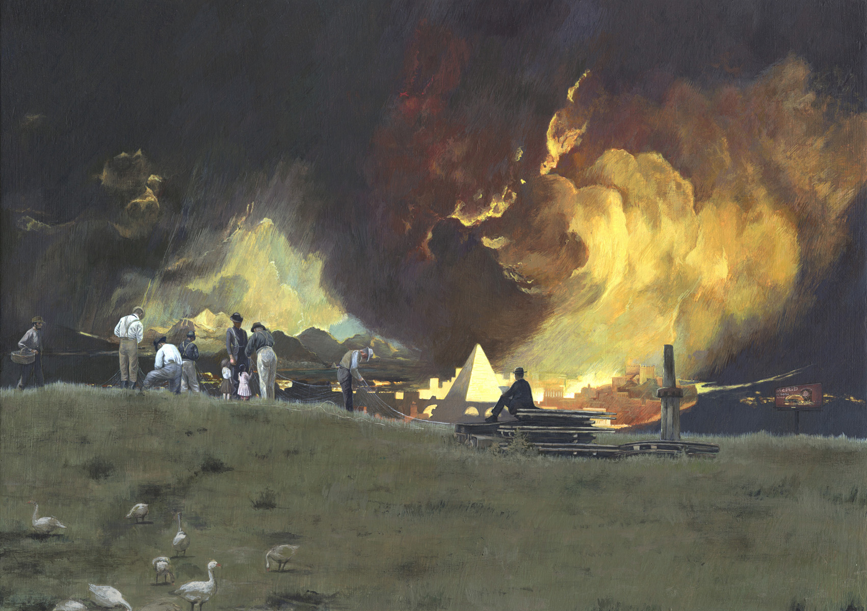 And Abraham looked toward Sodom and Gomorrah, and toward all the land of the plain, and beheld, and, lo, the smoke of the country went up as the smoke of a furnace.