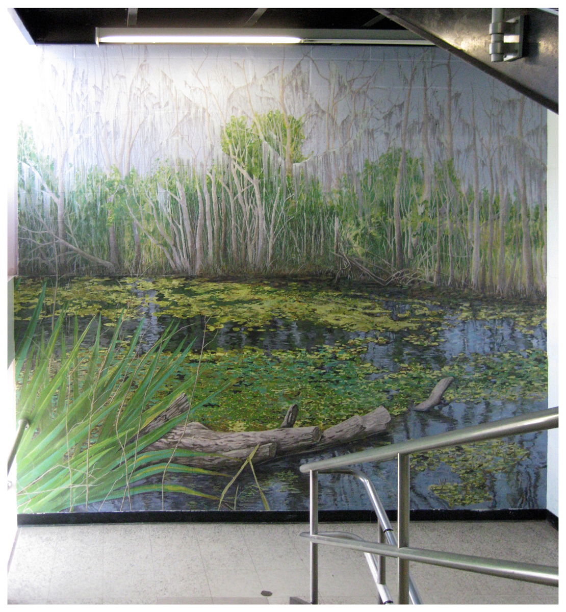Student Work. Mural Painting. Acrylic on Masonry.