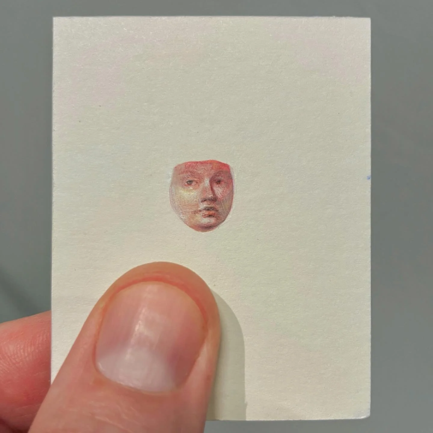 Thinking about becoming a hand model&hellip;

70 minutes from observation

#portrait #miniature #portraitminiature #observationalpainting #figurepainting #portraitpainting #paintingfromlife #acrylicpainting