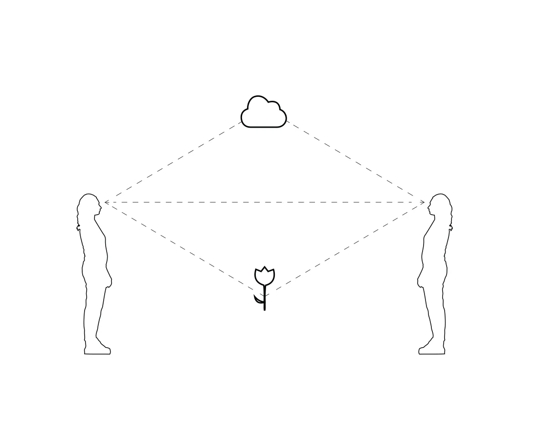 urban garden's geometry encourages personal interactions.