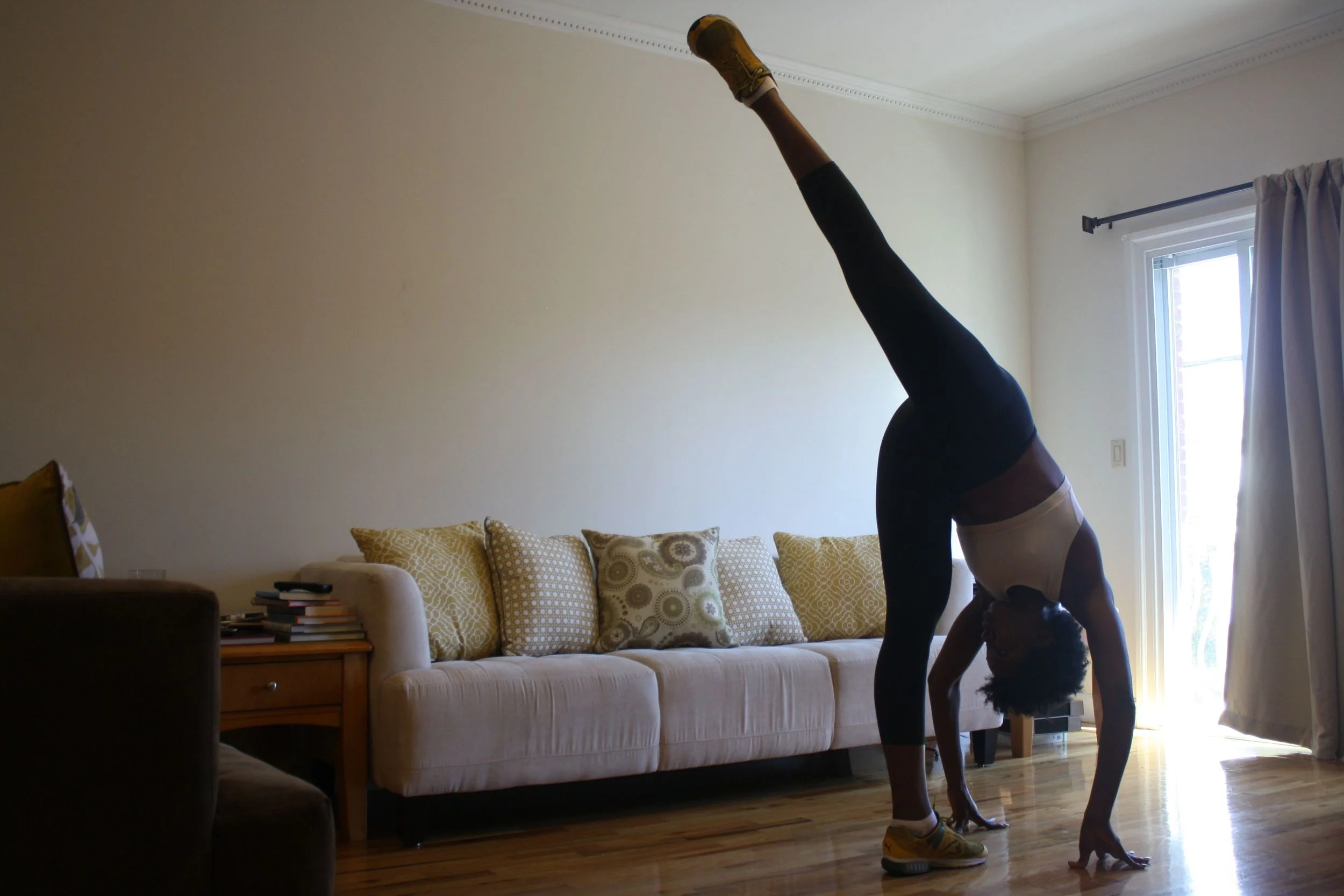 The end of a somewhat lazy at-home workout.