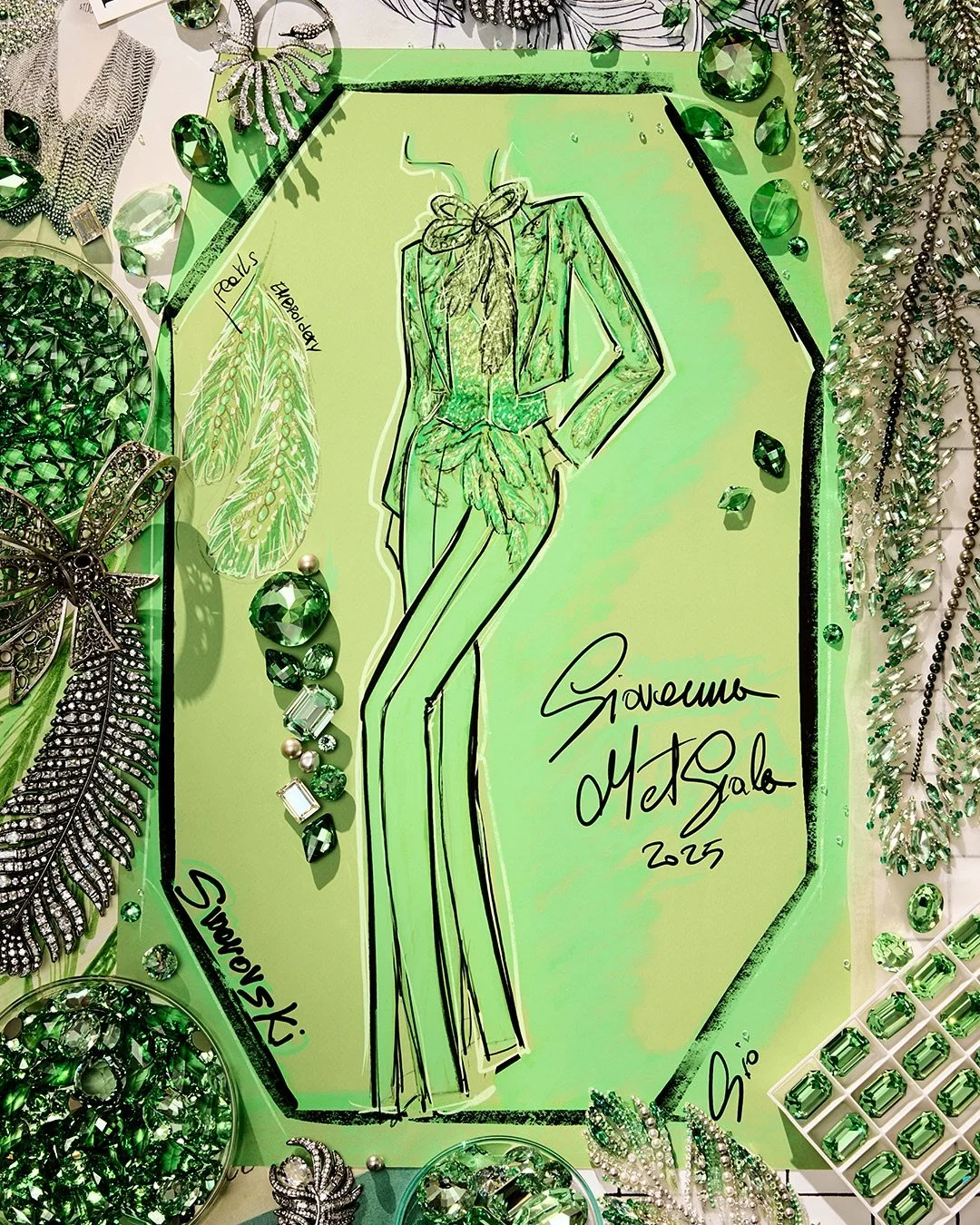 @GiovannaEngelbert perfectly balanced masculine and feminine energies in her all-green reimagini.jpg