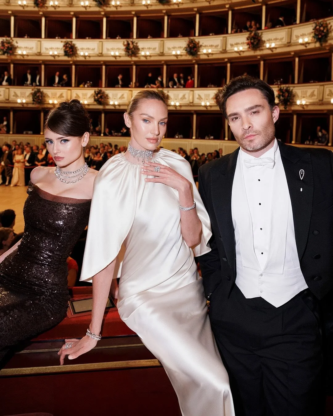 Luminous in layered #Swarovski jewelry, @LeniKlum made her Vienna Opera Ball debut alongside @ed (2).jpg