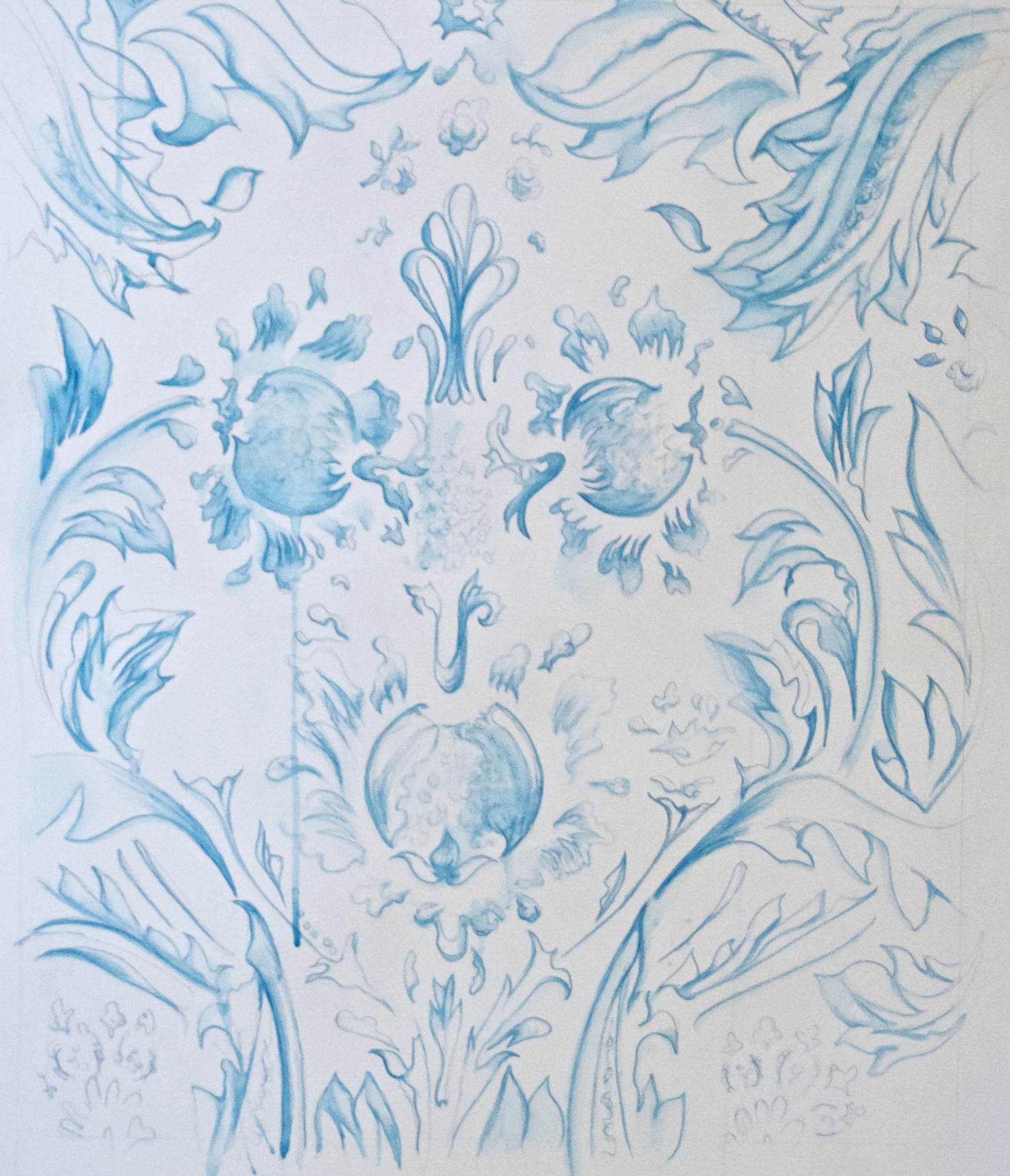Light Blue Print Sketch 