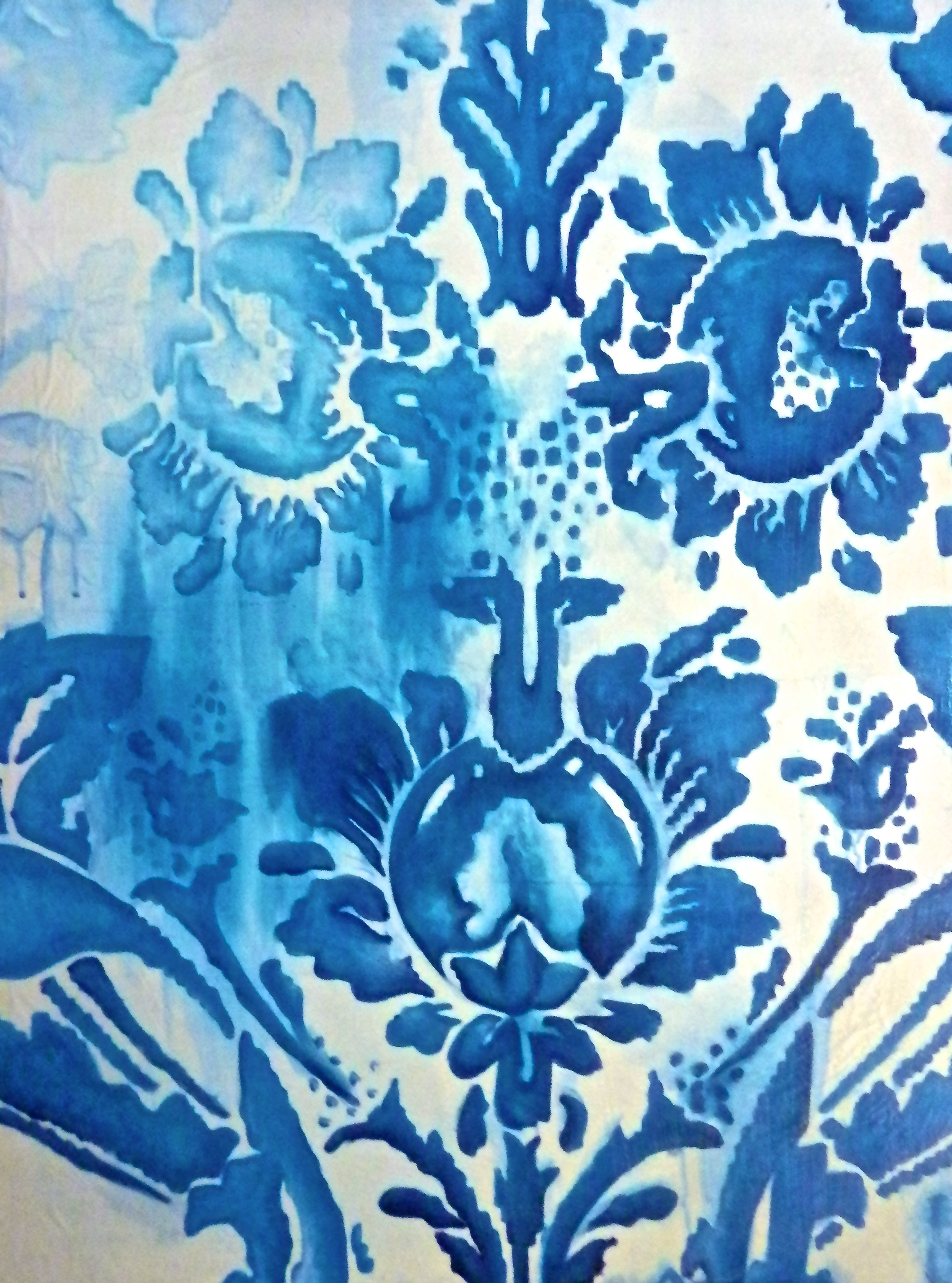 Pixilated Blue Print