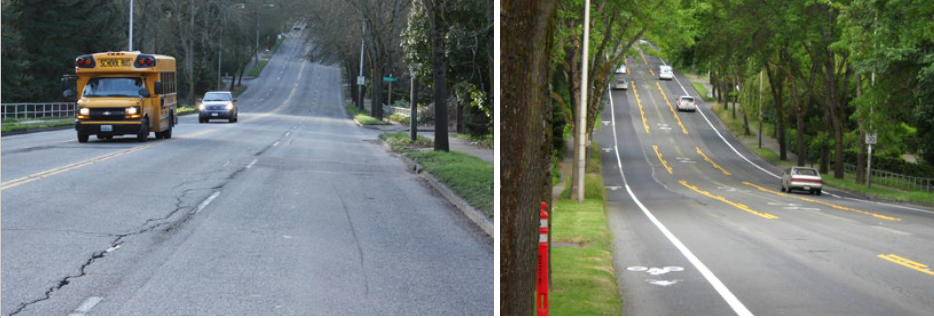 Seattle, WA (before and after) (source: Smart Growth America (March 2013): Safer Streets, Stronger Economies: Complete Streets project outcomes from across the country)
