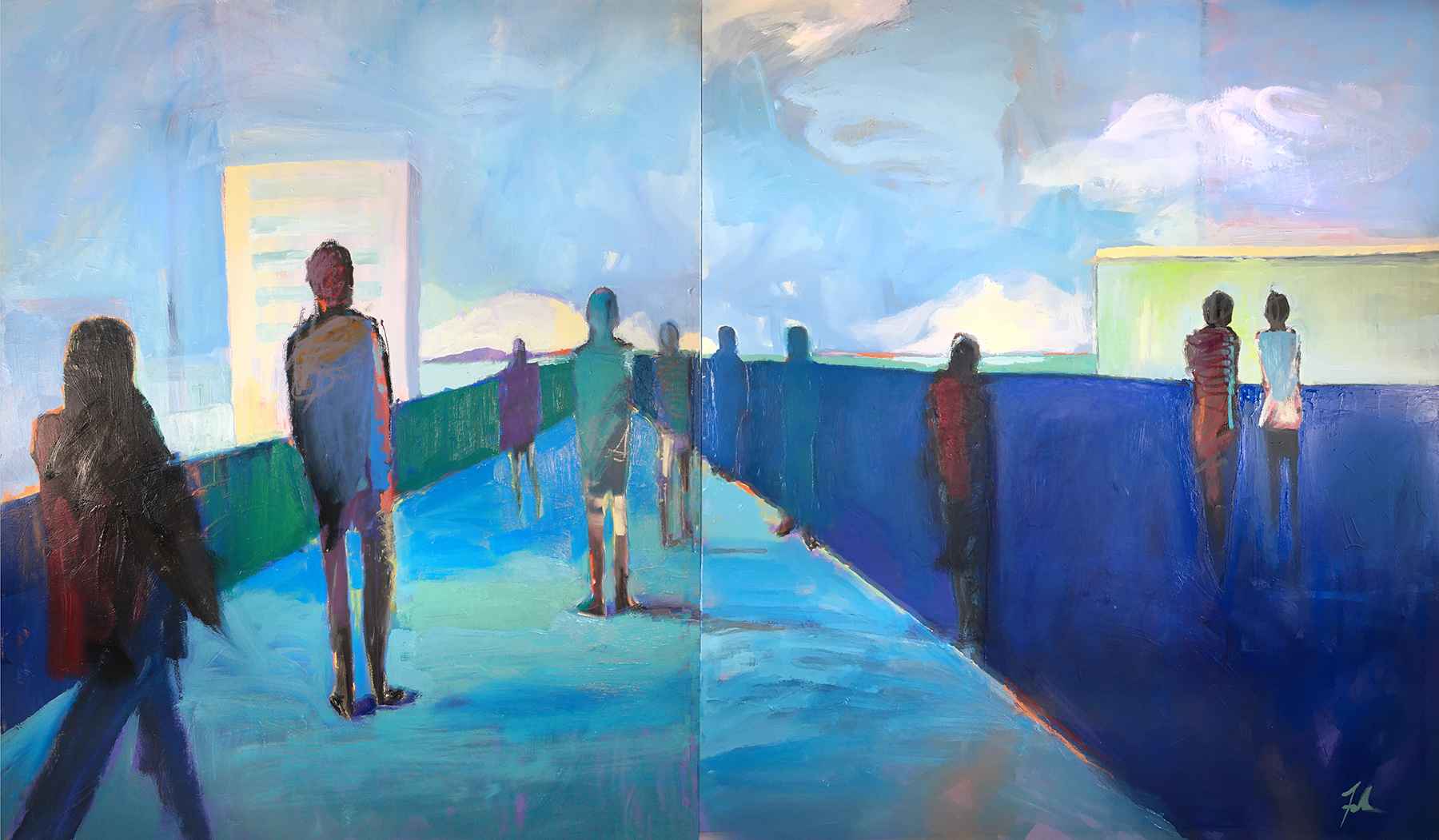 (SOLD) Balcony (diptych)