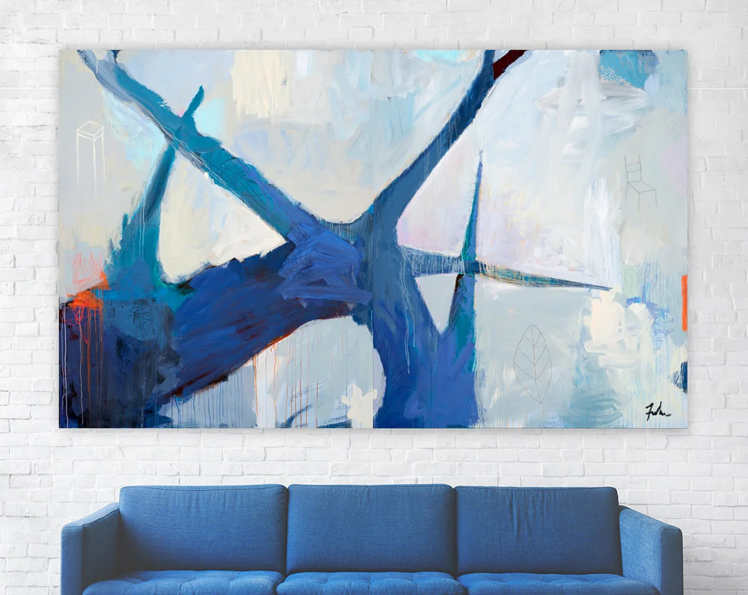 (SOLD) Branches Three (diptych)