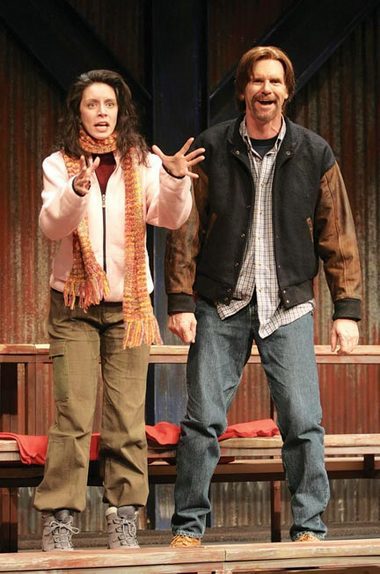  Donna &amp; Teddy (Jackson Davies) in "Hockey Mom, Hockey Dad" (Arts Club Theatre)  *Photo by Tim Matheson 