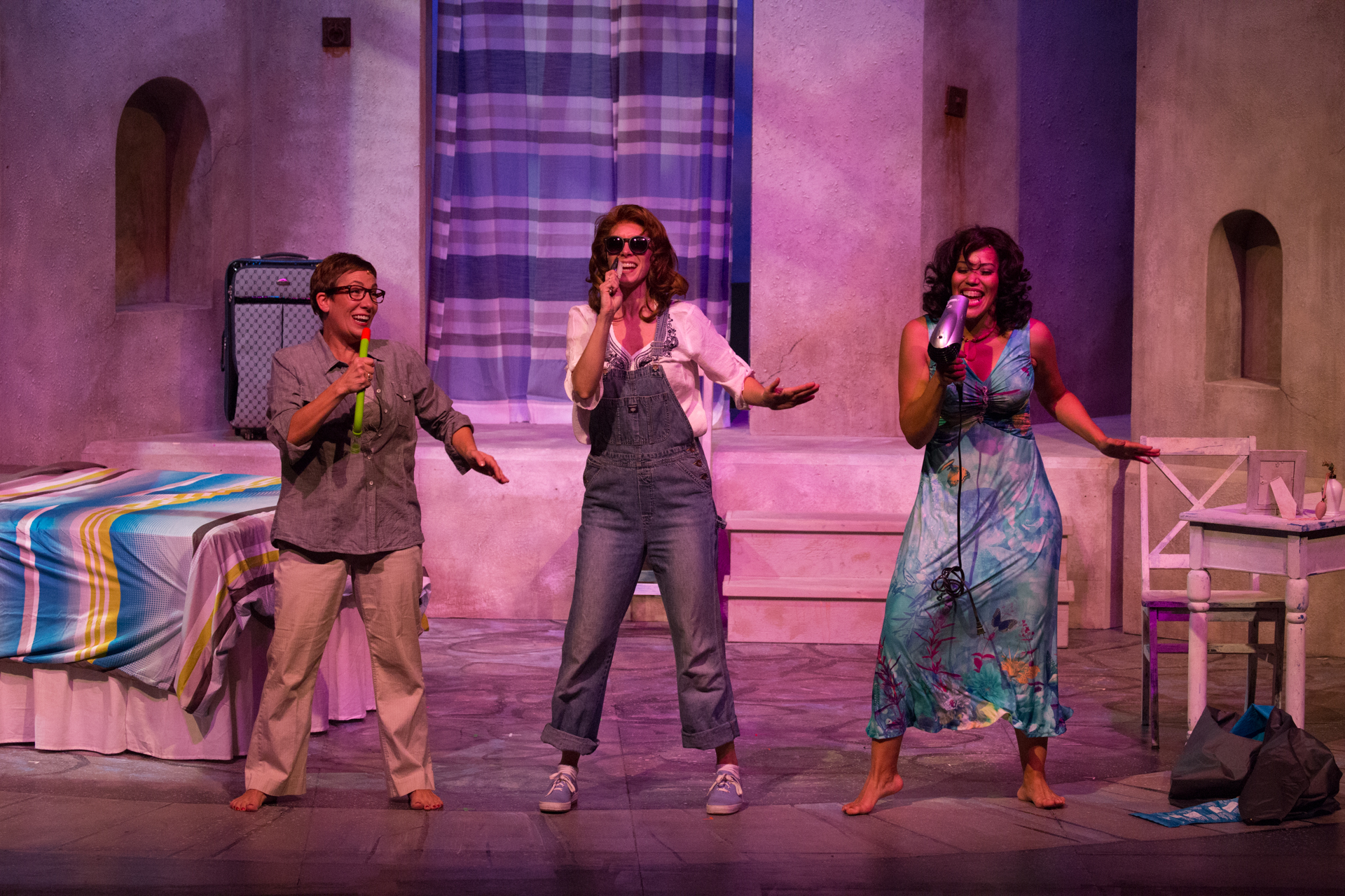  Janet Gigliotti Nieuwenhuis (Rosie), Cailin Stadnyk (Donna), and Alana Hibbert (Tanya) in "Mamma Mia" (Western Canada Theatre)  * Photo by Barbara Zimonick 