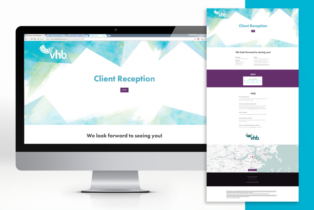 RVSP landing page website