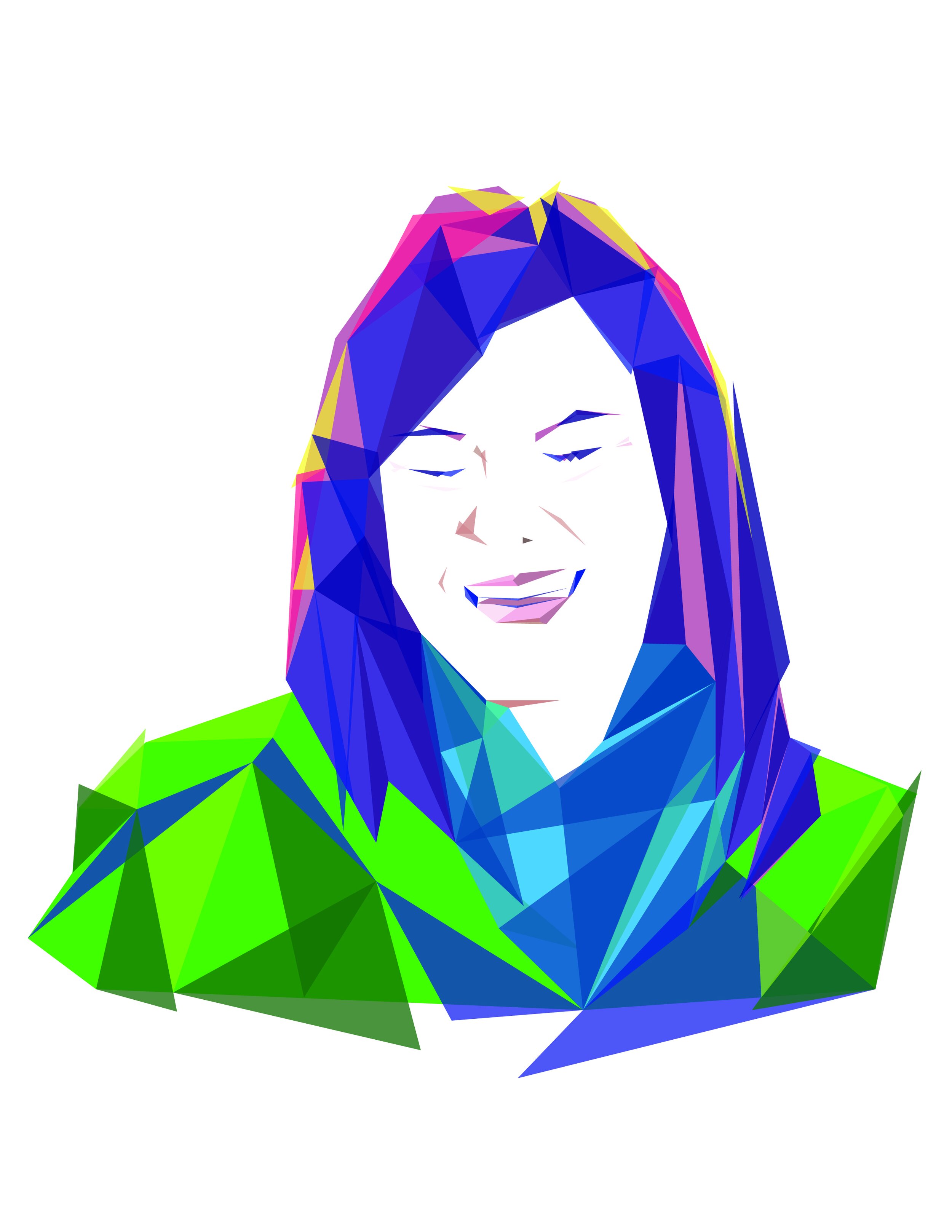 self portrait low poly