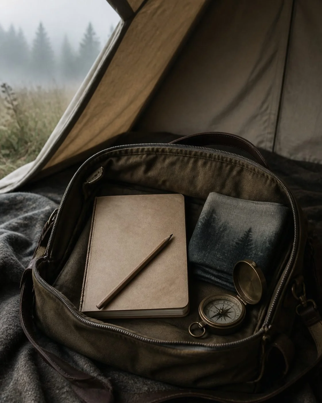 Gear in the tent