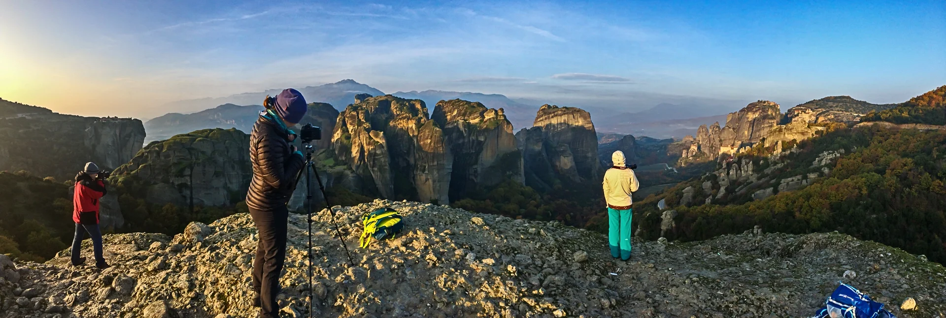Photographing Dawn over Meteora
