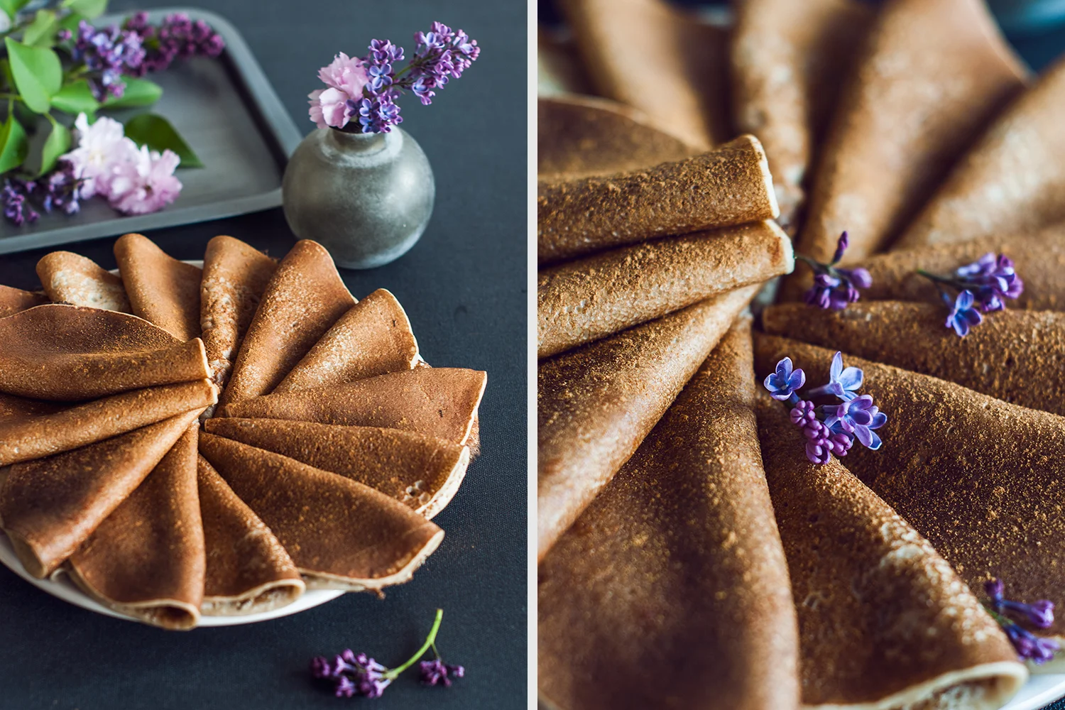 Healthy Rice Pancakes with Agave Syrup