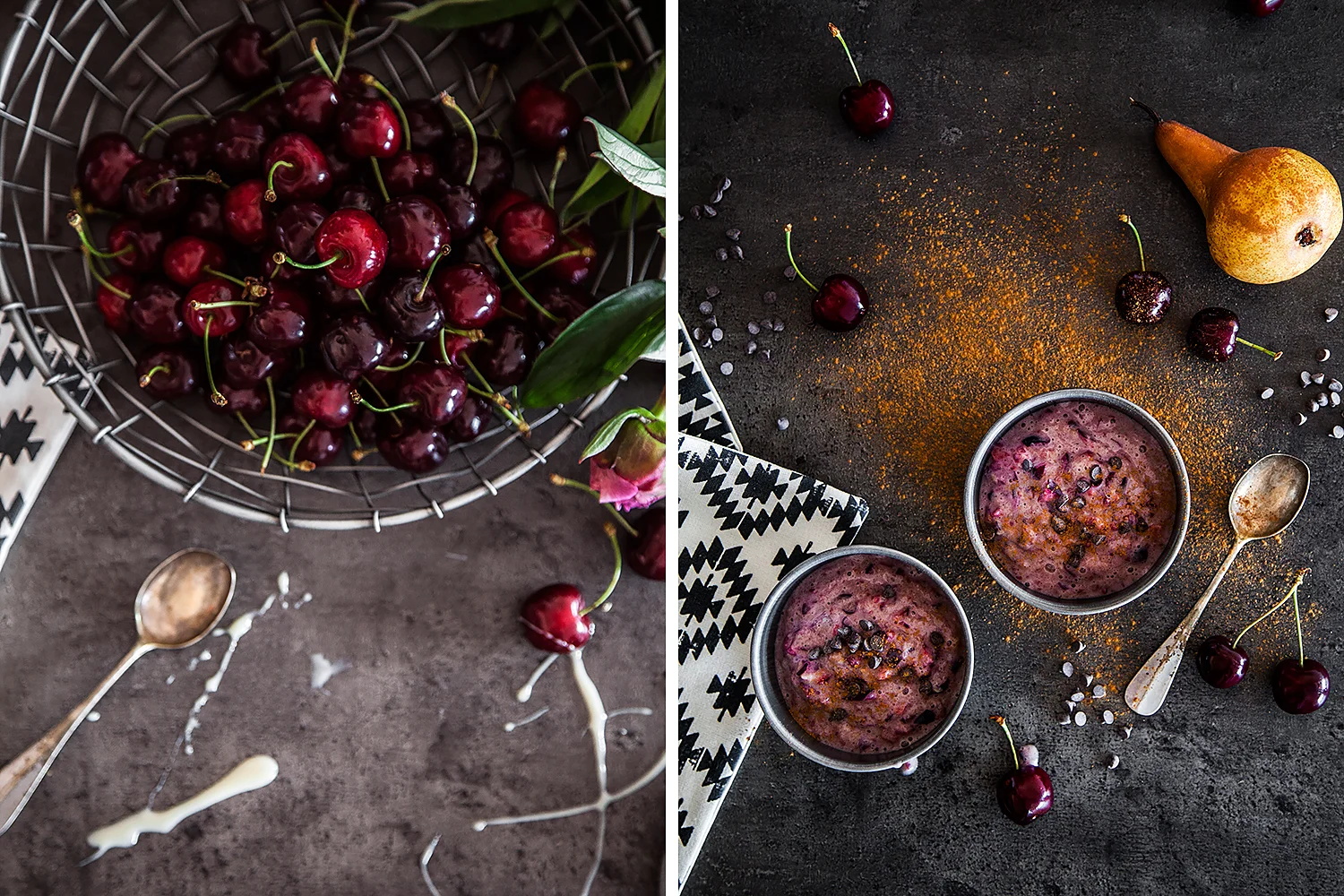 Cherry-Banana Chocolate Ice Cream