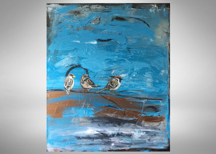 Three Little Birds 20" x 24"